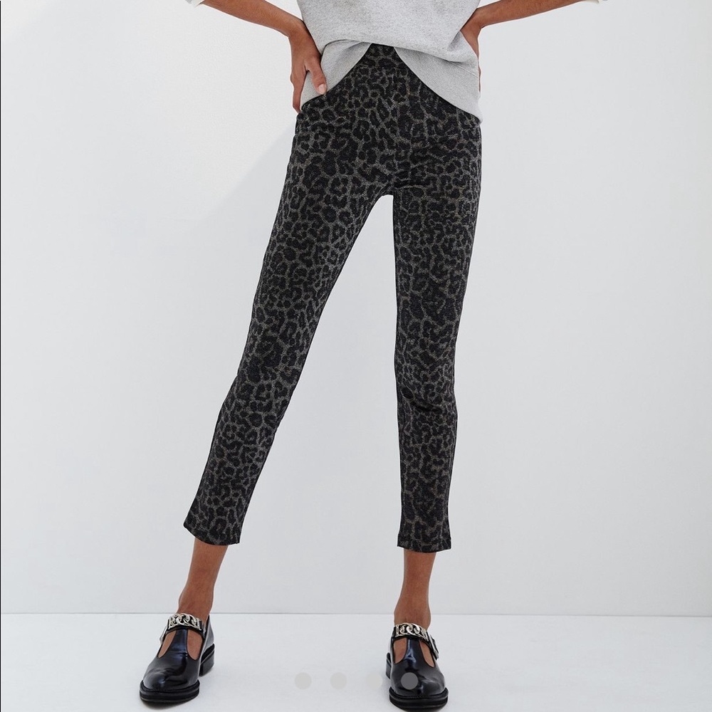 Anthropologie | RUNWAY SHIMMER LEOPARD LEGGINGS - Picture 2 of 6